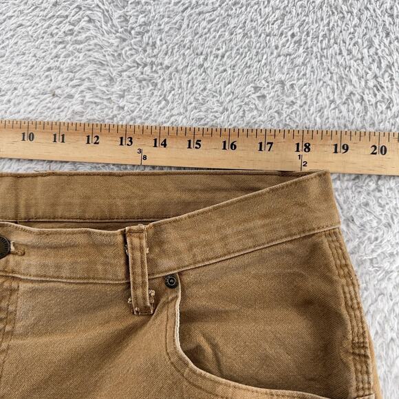 Dickies Carpenter Pants Mens 37x30 Brown Distressed Workwear Utility Canvas - Picture 9 of 12
